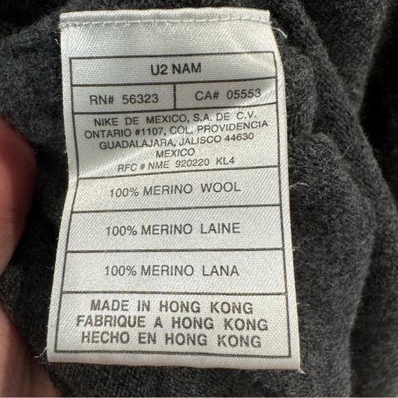 Nike Golf ESPN Logo Merino Wool V-Neck Gray Sweater size XXL - Picture 7 of 8